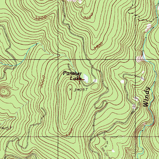Topographic Map of Panther Lake, OR