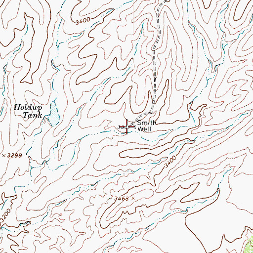 Topographic Map of Smith Well, AZ