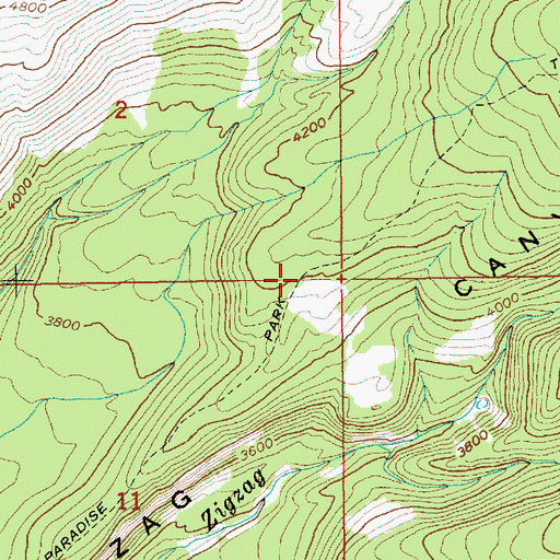 Topographic Map of Paradise Park Trail, OR