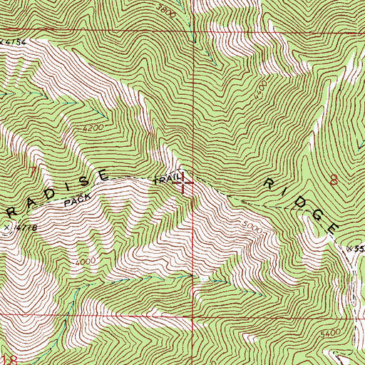 Topographic Map of Paradise Ridge, OR