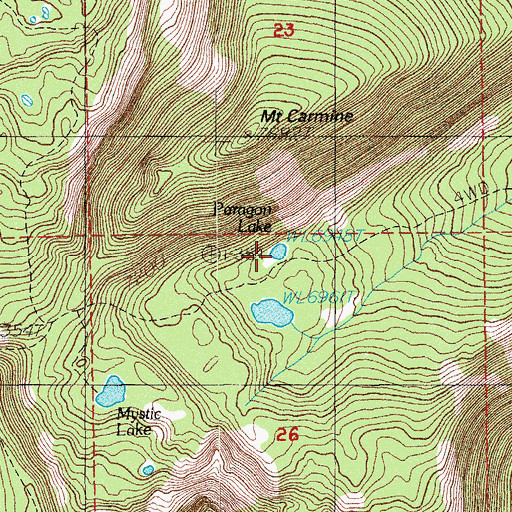 Topographic Map of Paragon Lake, OR
