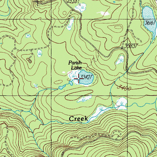 Topographic Map of Parish Lake, OR