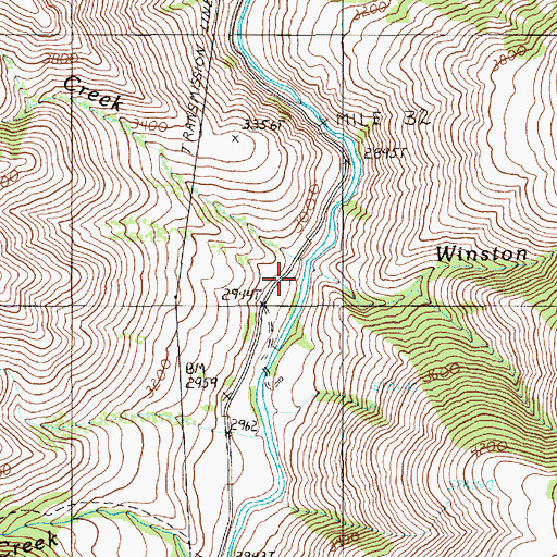 Topographic Map of Park Creek, OR