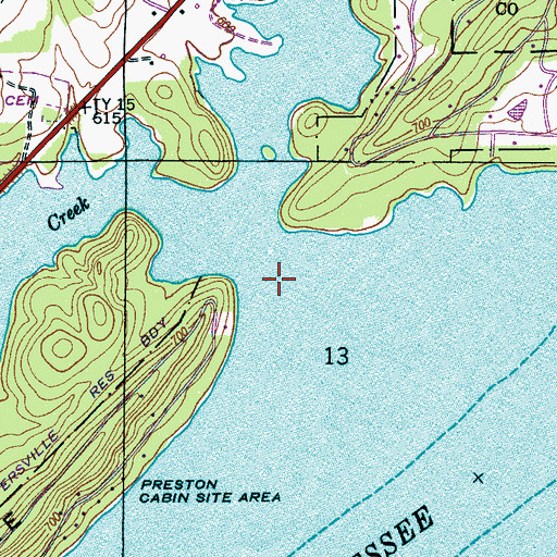Topographic Map of Boshart Creek, AL