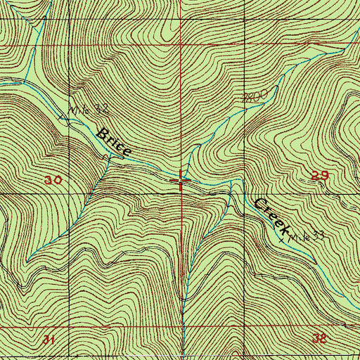 Topographic Map of Parker Creek, OR