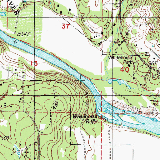 Topographic Map of Pass Creek, OR