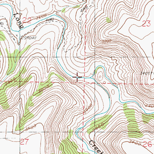 Topographic Map of Pass Creek, OR
