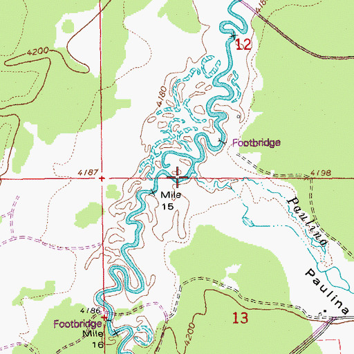 Topographic Map of Paulina Creek, OR