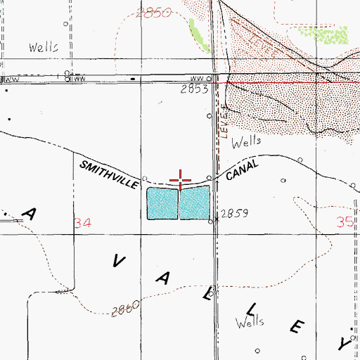 Topographic Map of Smithville Canal, AZ