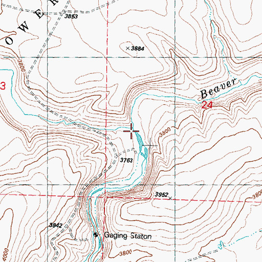 Topographic Map of Paulina Creek, OR
