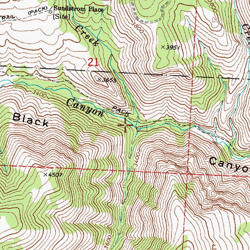 Topographic Map of Payten Creek, OR