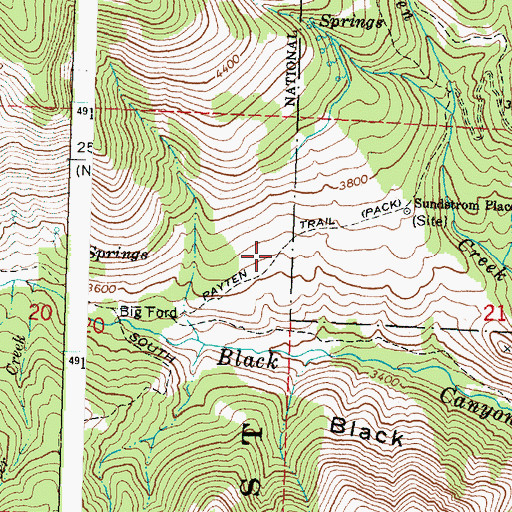 Topographic Map of Payten Trail, OR