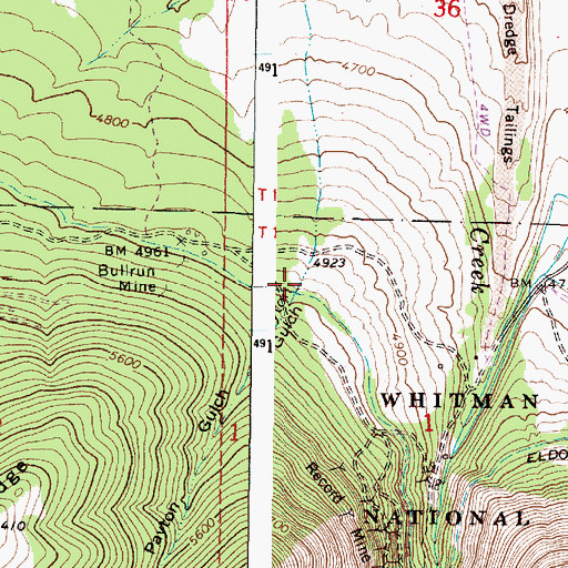 Topographic Map of Payton Gulch, OR