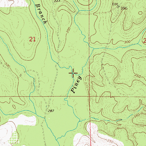 Topographic Map of Boswell Branch, AL