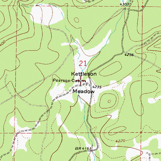 Topographic Map of Pearson Cabin, OR