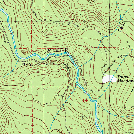 Topographic Map of Peat Creek, OR