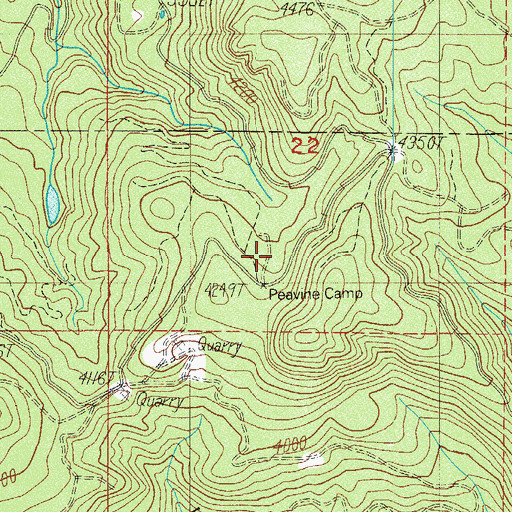 Topographic Map of Peavine Camp, OR