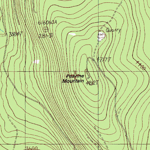 Topographic Map of Peavine Mountain, OR