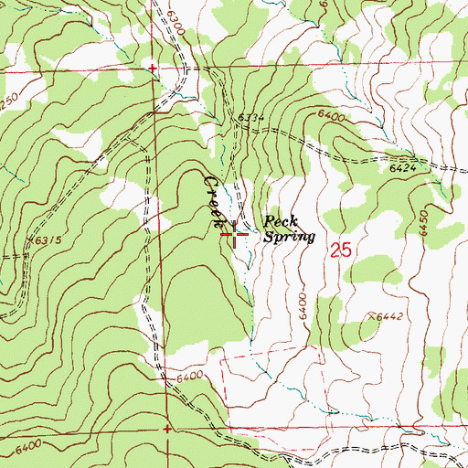 Topographic Map of Peck Spring, OR