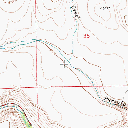 Topographic Map of Peddlers Creek, OR