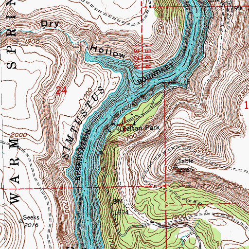 Topographic Map of Pelton Park, OR