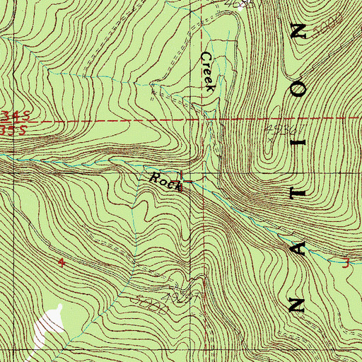Topographic Map of Penn Creek, OR