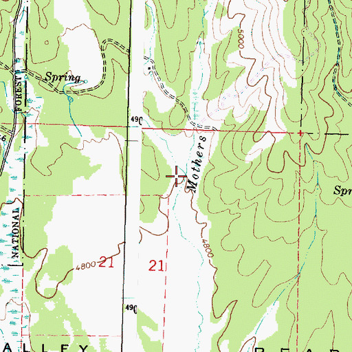 Topographic Map of Percival Creek, OR