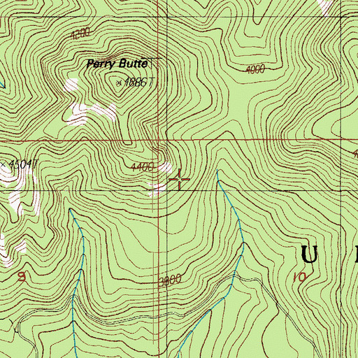 Topographic Map of Perry Butte Way, OR