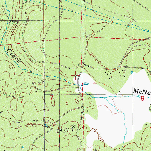 Topographic Map of Perry School, OR