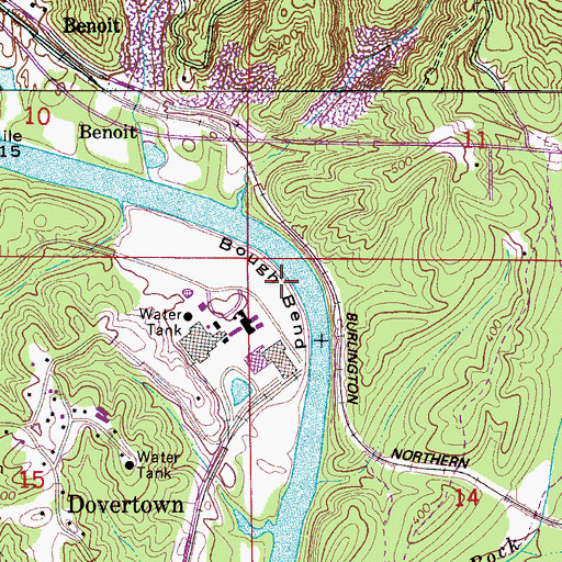 Topographic Map of Bough Bend, AL