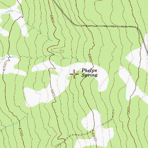 Topographic Map of Phelps Spring, OR