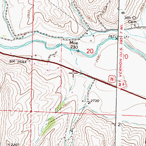 Topographic Map of Picnic Creek, OR