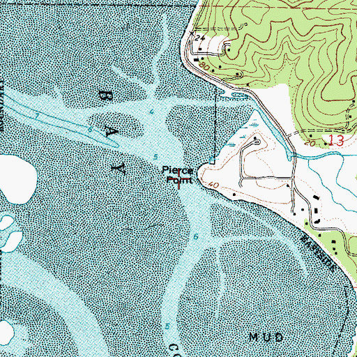Topographic Map of Pierce Point, OR
