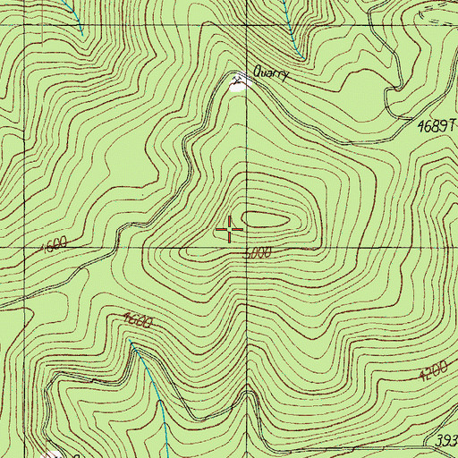 Topographic Map of Pig Iron Trail, OR
