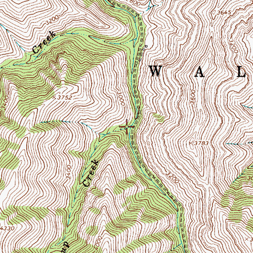 Topographic Map of Pileup Creek, OR