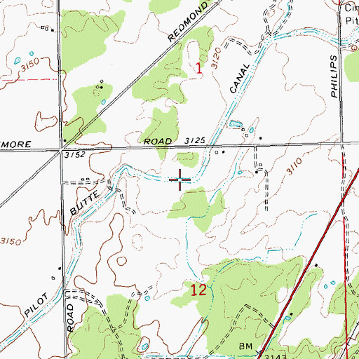 Topographic Map of Pilot Butte Canal, OR