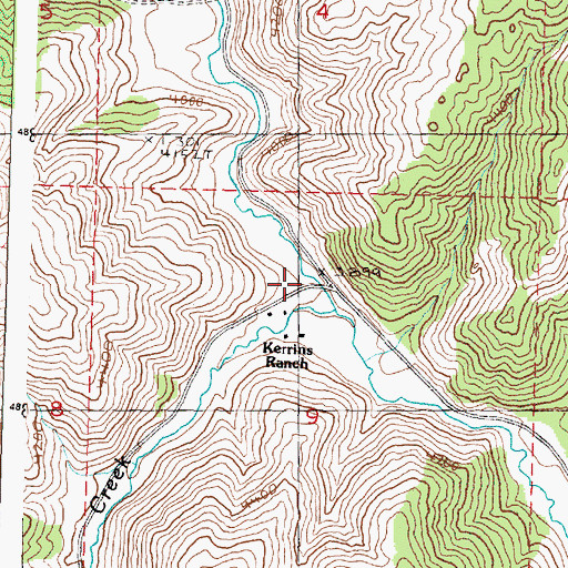 Topographic Map of Pine Creek, OR