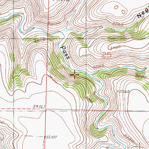 Topographic Map of Pine Creek, OR