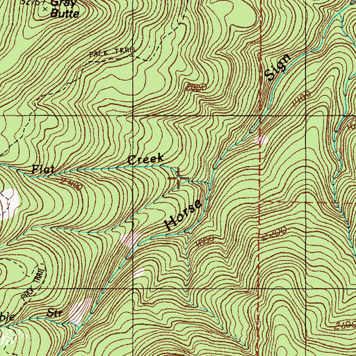 Topographic Map of Pine Flat Creek, OR