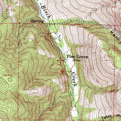 Topographic Map of Pine Grove, OR