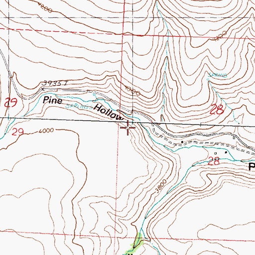 Topographic Map of Pine Hollow, OR