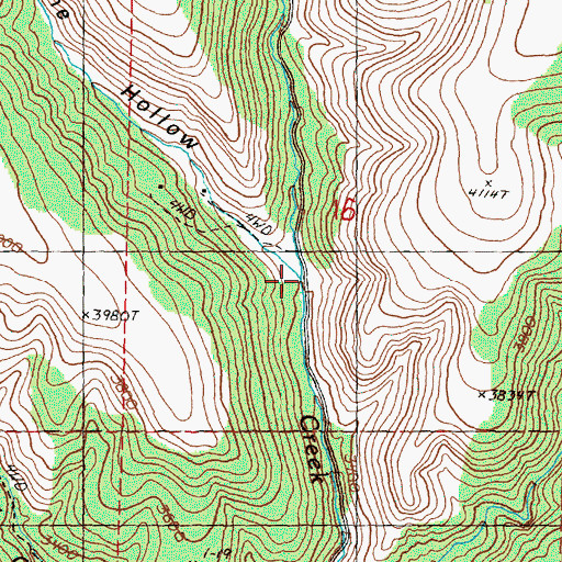 Topographic Map of Pine Hollow, OR