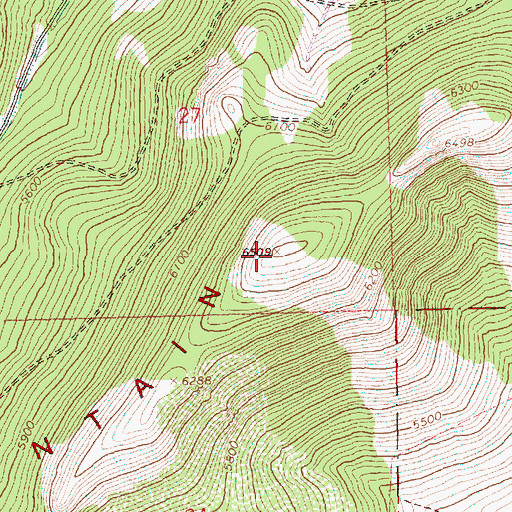 Topographic Map of Pine Mountain, OR