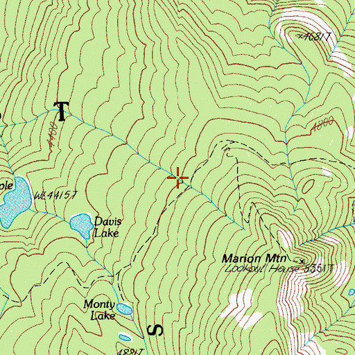 Topographic Map of Pine Ridge Trail, OR