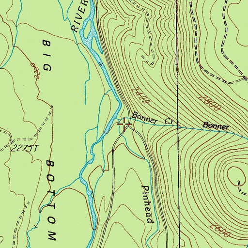 Topographic Map of Pinhead Creek, OR