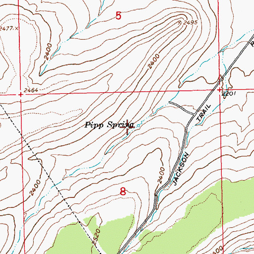 Topographic Map of Pipp Spring, OR