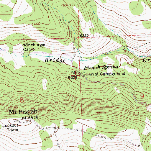 Topographic Map of Pisgah Spring, OR