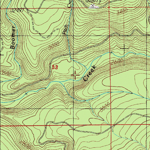 Topographic Map of Pitch Creek, OR