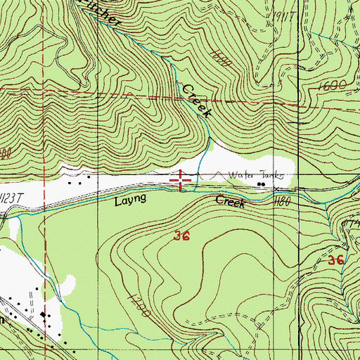 Topographic Map of Pitcher Creek, OR