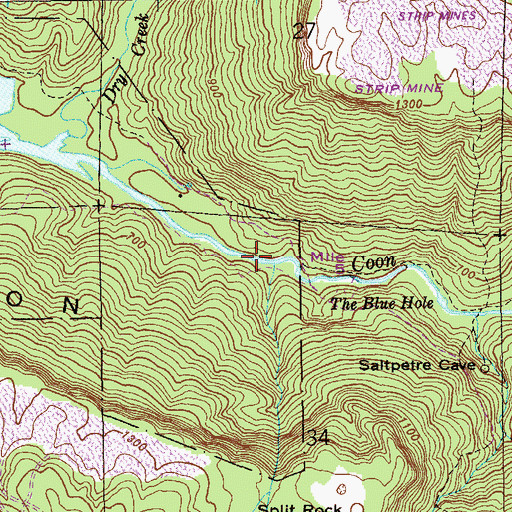 Topographic Map of Bowman Branch, AL